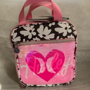 NWT Hurley Flip Sequin Lunch Bag - Peony Pink